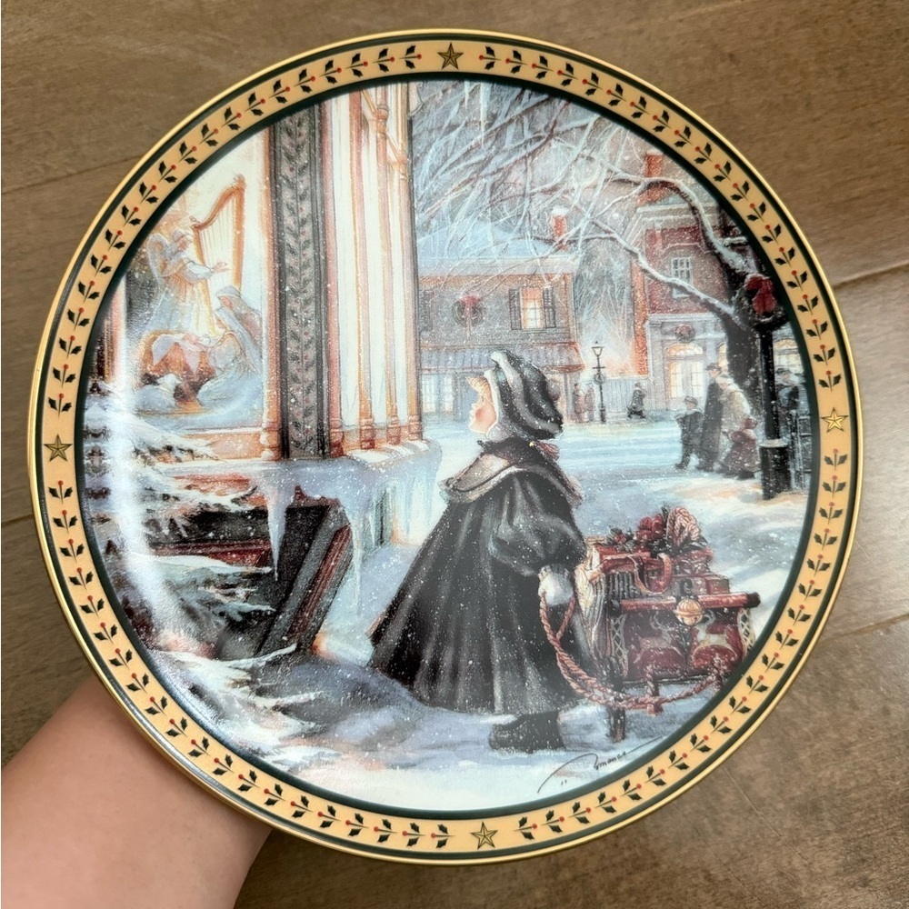 Trisha Romance Collectible Numbered Christmas “ Star of Wonder” Plate